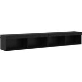 TV zidne jedinice s LED-om Zidne 5 pcs Crni hrast Konstruirano drvo | shoptok.hr