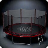 Neo-Sport vrtni trampolin 374 cm (12 ft) s vanjskom mrežom i ljestvama, crvena paukova mreža | shoptok.hr