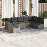  9-dijelni set vrtnih sofa od poliratana s jastucima sivi Cijene