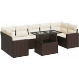 Maison Chic Seti vrtnega pohištva - Vrtna garnitura - Vrtni pohištvo set 8-delna z blazinami rjav poli ratan, (21800137) | Shoptok.si