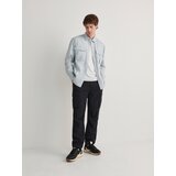 Reserved - Regular fit košulja s visokim udjelom pamuka - bljedoplavo | shoptok.hr