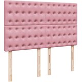  Krevet s oprugama i madracem ružičasti 160x200 cm baršunasti | shoptok.hr