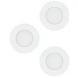 Eglo set ugradbenih LED svjetiljki Fueva (3 W, D x Š x V: 8,5 x 8,5 x 3 cm, Bijele boje, 3 Kom., Topla bijela)