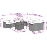  11-dijelni set vrtnih sofa od poliratana s jastucima sivi | shoptok.hr