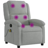 Maison Chic masažni naslanjač - Relax naslanjač svetlo siv žamet, (22134810) | Shoptok.si