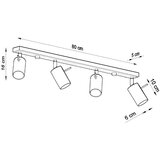  Sollux SL.0332 - Spot svetiljka RING 4L 4xGU10/10W/230V crna | Eponuda.com