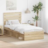  Krevetna konstrukcija Sonoma 100 x 200 cm Čvrsto borovo drvo | shoptok.hr