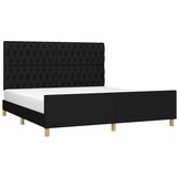  Za krevet s uzglavljem crni 180 x 200 cm od tkanine | shoptok.hr