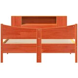 vidaXL Posteljni okvir brez vzmetnice voščeno rjav 120x190 cm borovina | Shoptok.si