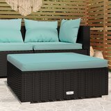Maison Chic Vrtni stolček - Vrtni stoli za noge z blazino črn 70x70x30 cm poli ratan JS1009, (21878980) | Shoptok.si