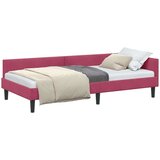 vidaXL Kotni posteljni okvir z vzglavjem vinsko rdeča 100 x 200 cm | Shoptok.si