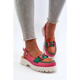 S. BARSKI Women's Flat Heel Sandals with Orange Decoration D&A | Shoptok.si