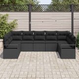 Set sofe 9 kom. Crna poliratan | shoptok.hr