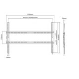 S Box Stenski nosilec PLB-2264F-2 37˝-80˝ 45kg, (20843613) Cene