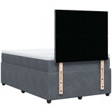 vidaXL Box spring postelja z vzmetnico temno siv 120x190 cm žamet | Shoptok.si