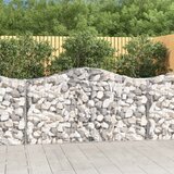 vidaXL Obokana gabionska košara 11 kos 200x50x100/120cm cinkano železo Cene
