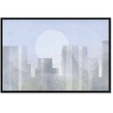  Slika - Modern City (1 Part) Wide - First Variant 90x60 U crnom drvenom okviru | shoptok.hr