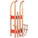 vidaXL Sklopive sanjke s naslonom 119 cm drvene | shoptok.hr