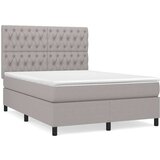  Krevet s oprugama i madracem svjetlosivi 140x190 cm od tkanine | shoptok.hr