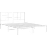  Metalni okvir za krevet s uzglavljem bijeli 150x200 cm | Eponuda.ba