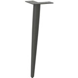  Noge za klubsko mizico stožčaste oblike 4 kosi antracitne 42-43 cm jeklo | Shoptok.si