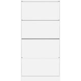 Ormarić za cipele s 4 preklopne ladice bijeli 80x21x163 5 cm | shoptok.hr