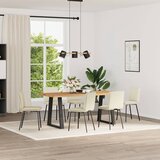 vidaXL jedilni stoli 6 kosov krem žamet, (21822465) | Shoptok.si