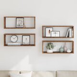  Zidne kockaste police 4 kom Staro drvo 60x15x23 cm | shoptok.hr