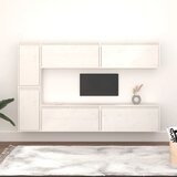 Furnova TV omarica 6 kosov bela trdna borovina, (21924610) Cene