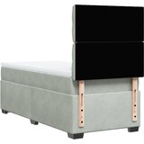  Box spring krevet s madracem svjetlosivi 100x200 cm baršunasti | shoptok.hr