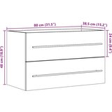 vidaXL Ormarić za umivaonik boja drva 80x38,5x48 cm konstruirano drvo | shoptok.hr