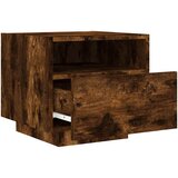  Noćni ormarići s LED svjetlima 2 kom dimljeni hrast 40x39x37 cm | shoptok.hr