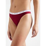 Tommy Hilfiger Tanga gaćice toplo smeđa / bordo / crna / bijela | shoptok.hr