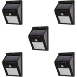 MasterLED 5 x stenska solarna svetilka 20 LED 200lm s senzorjem gibanja in mraka | Shoptok.si