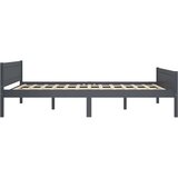  Posteljni okvir trdna borovina siv 120x200 cm | Shoptok.si