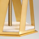 Elstead APOLLO-TL-WHT - Stona lampa APOLLO 1xE27/60W/230V zlatna/bela | Eponuda.com