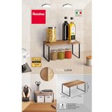 Metaltex Mat črna/naravna lesena dodatna kuhinjska polica 32x19 cm York – | Shoptok.si