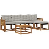  Set vanjskih sofa 6 kom. Prirodna i svjetlosiva | shoptok.hr