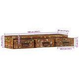 vidaXL Zidni TV ormarić 100x30x19 cm Obrađeno puno drvo | shoptok.hr