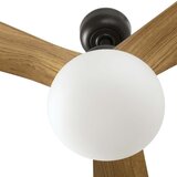 Faro 34360WT-11L - plafonski ventilator OUTWOOD L 1xE27/15W braon/crna, prečnik 150 cm WT IP44 + daljinski upravljač | Eponuda.com