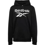 Reebok Sportska sweater majica 'Identity' crna / bijela