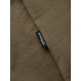 Ombre Men's BASIC classic cotton T-shirt with a serape neckline - dark olive | shoptok.hr