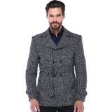 Dewberry K7539 SLIM-FIT MEN'S COAT-PATTERNED NAVY BLUE | shoptok.hr
