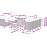 vidaXL 11-delni set vrtne sofa z blazinami, črna, poli ratan, akacija | Shoptok.si