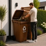  Velika kanta za otpad od 240 l s gumenim kotačima – smeđa za organski (BIO) otpad | shoptok.hr
