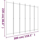Sobna pregrada s 6 panela antracit 300 x 220 cm od tkanine | shoptok.hr