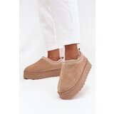 Boto Low Women's Snow Boots With Embroidery On Platform Beige Taliah | shoptok.hr