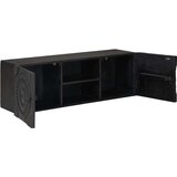 TV ormar s policom s pohranom s vratima Crna 105 x 30 x 35 cm | shoptok.hr