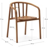 Kave Home Vrtni stol iz masivnega lesa v naravni barvi Turqueta – | Shoptok.si