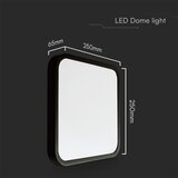  LED plafonsko svetlo za kupatilo LED/18W/230V IP44 6500K 25x25 cm crno | Eponuda.com